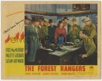 4t094 FOREST RANGERS signed LC 1942 by Fred MacMurray, who's with Susan Hayward & crowd of men!