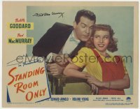 4t109 STANDING ROOM ONLY signed LC #5 1944 by Fred MacMurray, who's in tuxedo by Paulette Goddard!