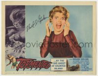 4t115 TORMENTED signed LC #8 1960 by director Bert I. Gordon, pretty woman c/u screaming in terror!