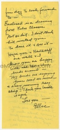 4t175 ELEANOR POWELL signed letter 1969 to her Uncle Wayne, about her recent trip to Disneyland!
