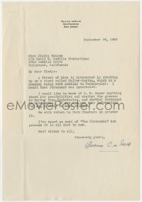 4t188 WILLIAM C. DEMILLE signed letter 1936 asking his brother Cecil B. about a new film stock!