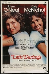 4t152 LITTLE DARLINGS signed 1sh 1980 by Tatum O'Neal, who bets Kristy McNichol to lose virginity!
