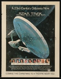 4t203 WALTER KOENIG signed magazine ad 1979 Star Trek: The Motion Picture coming this Christmas!