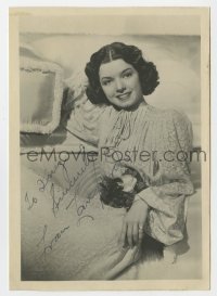 4t661 FRANCES LANGFORD signed deluxe 5x7 fan photo 1930s great seated portrait of the pretty actress!