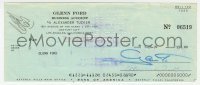 4t227 GLENN FORD signed 4x9 canceled check 1974 he paid himself $50 & signed it twice!