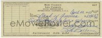 4t233 RORY CALHOUN signed 3x8 canceled check 1963 he paid $644.50 to Bank of America!