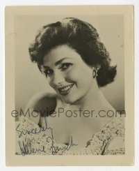 4t670 VALERIE FRENCH signed 4x5 fan photo 1960s head & shoulders portrait of the English actress!
