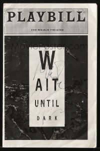 4t281 WAIT UNTIL DARK signed 6x9 playbill copy 1998 by BOTH Quentin Tarantino AND Marisa Tomei!