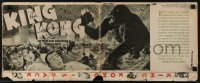 4t205 KING KONG signed pressbook R1942 by Fay Wray, great ads & poster images for the movie!