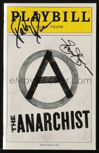 4t239 ANARCHIST signed playbill 2012 by BOTH Debra Winger AND Patti LuPone, directed by David Mamet!