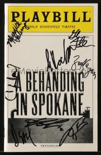 4t245 BEHANDING IN SPOKANE signed playbill 2010 by Christopher Walken & SEVEN other cast members!