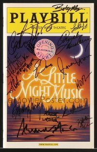 4t266 LITTLE NIGHT MUSIC signed playbill 2009 by Catherine Zeta-Jones, Angela Lansbury & 14 others!