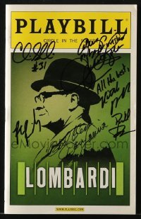 4t267 LOMBARDI signed playbill 2010 by Dan Lauria, Judith Light & FOUR other cast members!