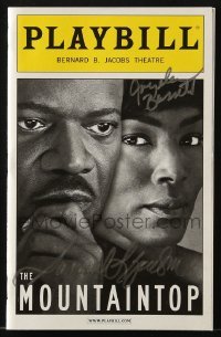 4t278 MOUNTAINTOP signed playbill 2011 by BOTH Samuel L. Jackson AND Angela Bassett!