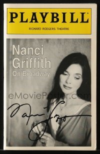 4t280 NANCI GRIFFITH signed playbill 1994 when she was in Nanci Griffith on Broadway!
