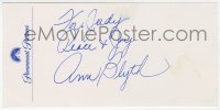 4t326 ANN BLYTH signed 4x7 memo pad page 1980s it can be framed & displayed with a repro still!
