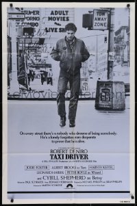 4t165 TAXI DRIVER signed int'l 1sh 1976 by Robert De Niro, classic Martin Scorsese movie!