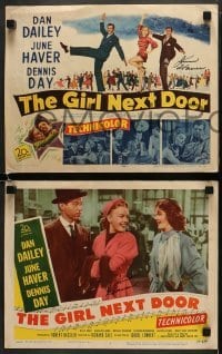 4t081 GIRL NEXT DOOR set of 8 LCs 1953 ALL signed by June Haver, who's with Dan Dailey & more!