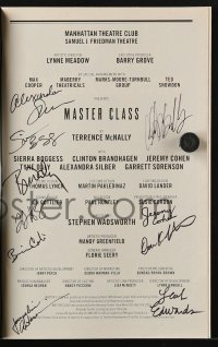 4t273 MASTER CLASS signed playbill 2011 by Sierra Boggess and NINE other cast members!