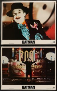 4w838 BATMAN 2 LCs 1989 both with great images of Jack Nicholson as The Joker, Tim Burton directed!
