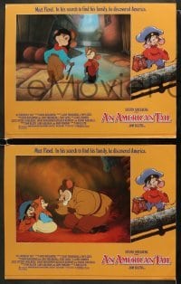 4w557 AMERICAN TAIL 6 English LCs 1986 Steven Spielberg, Don Bluth, Fievel the mouse!
