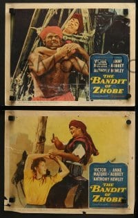 4w668 BANDIT OF ZHOBE 4 LCs 1959 great images of Victor Mature, Anne Aubrey, Anthony Newley!