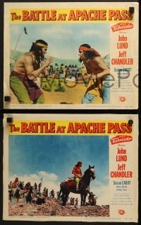 4w561 BATTLE AT APACHE PASS 6 LCs 1952 Native American Jeff Chandler as Cochise vs U.S. cavalrymen!