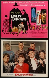 4w020 EMIL & THE DETECTIVES 9 LCs 1964 Walt Disney, the kids turn it into a comical calamity!