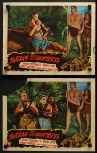 4w003 TARZAN & THE HUNTRESS 6 LCs 1947 Johnny Weissmuller, Brenda Joyce & Johnny Sheffield!