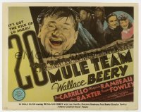 4x070 20 MULE TEAM color 8x10 still 1940 Wallace Beery, young Anne Baxter, cool title card image!