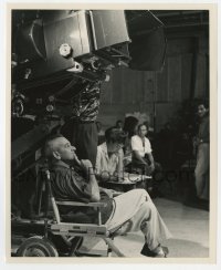 4x206 BEN-HUR candid 8x10 still 1960 close up of director William Wyler by camera on the set!