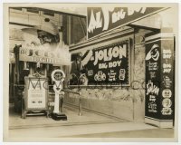 4x006 BIG BOY 8x10 still 1930 theater entrance showing many posters of Al Jolson as black man!