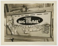 4x003 BIG TRAIL 8x10 still 1930 incredible giant local theater poster inside lobby!