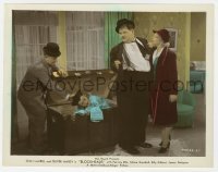 4x078 BLOCK-HEADS color 8x10.25 still 1938 Oliver Hardy watches Stan Laurel put Ellis in trunk!
