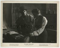 4x227 BODY SNATCHER 8x10.25 still 1945 Boris Karloff in top hat showing stolen corpse to man!