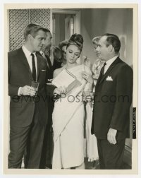 4x236 BREAKFAST AT TIFFANY'S 8x10.25 still 1961 Audrey Hepburn between George Peppard & Balsam!