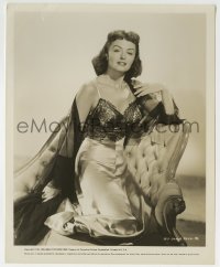 4x322 DONNA REED 8.25x10 still 1956 on chair in sexy negligee the same as Rita Hayworth wore!