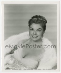 4x356 ESTHER WILLIAMS 8.25x10 still 1957 smiling close up of the sexy swimmer in formal gown & fur!