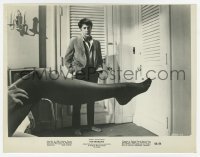 4x423 GRADUATE Embassy 7.75x10 still 1968 classic image of Dustin Hoffman & sexy leg, Anne Bancroft!