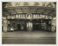 4x028 HELL BELOW 7.75x9.75 still 1933 incredible theater front with tons of posters!
