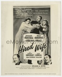 4x454 HIRED WIFE 8x10 still 1940 Rosalind Russell & Brian Aherne in the sex-plosion of the season!