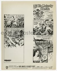4x457 HIS MAJESTY O'KEEFE 8x10.25 still 1954 cool completely different comic strip artwork!