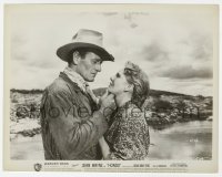 4x460 HONDO 8x10.25 still 1953 romantic close up of cowboy John Wayne & Geraldine Page!