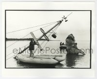 4x066 JAWS deluxe candid 8x10 file photo 1975 Steven Spielberg in raft by Bruce emerging by Goldman!