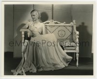 4x508 JEAN MUIR 8.25x10 still 1935 in gown of pastel green chiffon with full skirt by Elmer Fryer!