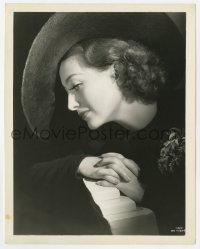 4x516 JOAN CRAWFORD 8x10.25 still 1930s glamorous MGM profile portrait, a girl with a hat!