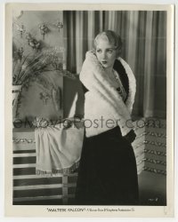 4x614 MALTESE FALCON 8x10.25 still 1931 c/u of beautiful Bebe Daniels wearing fur & pearls!