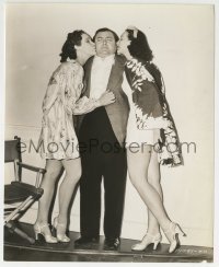 4x615 MAN ABOUT TOWN candid 7.75x9.5 still 1939 Edward Arnold kissed by Seeley & Troy by Morrison!