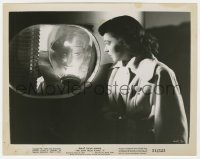 4x616 MAN FROM PLANET X 8x10.25 still 1951 Margaret Field stares at alien through spaceship window!