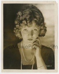 4x634 MARY MILES MINTER 8x10.25 still 1920s cool head & shoulders portrait wearing pearl necklace!